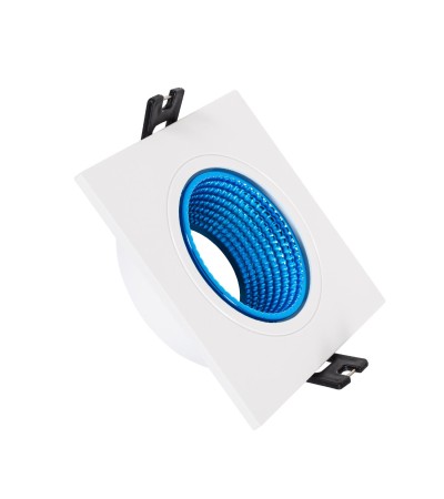 Collerette Downlight Carrée Orientable pour Ampoule LED GU10/GU5.3 Coupe à˜ 80mm