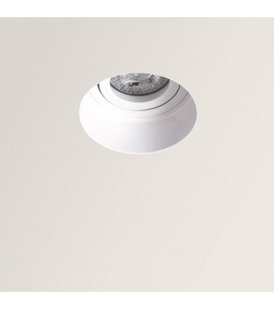 Collerette Downlight Intégration Plâtre/Placo Ronde pour Ampoule LED GU10 Coupe Ø90 mm Trimless