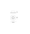 Collerette Downlight Intégration Plâtre/Pladur Ronde pour Ampoule LED GU10/GU5.3 Coupe Ø133 mm UGR17 - 98684 - vue 3