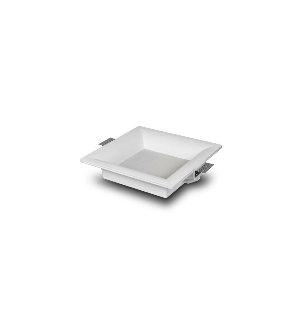 Collerette Downlight LED Intégration Plâtre/Pladur Carrée 18W Coupe 333x333 mm UGR17 - 98837 - vue 1