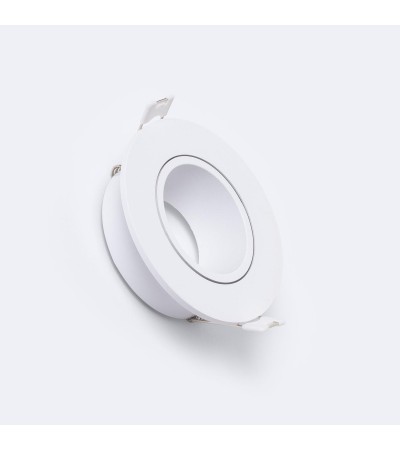 Collerette Downlight Ronde Blanche pour Ampoule LED GU10 / GU5.3 Coupe Ø 75 mm