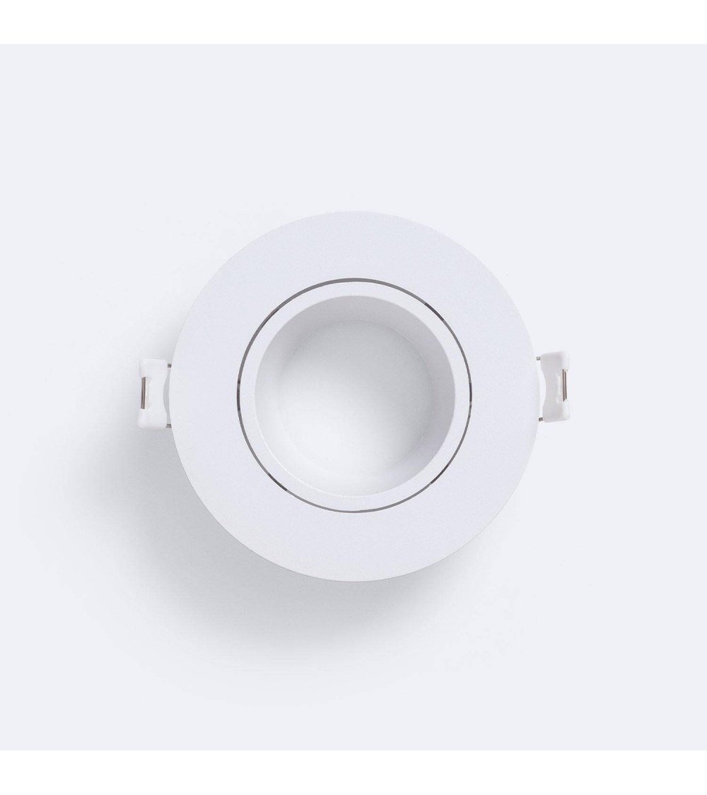 Collerette Downlight Ronde Blanche pour Ampoule LED GU10 / GU5.3 Coupe Ø 75 mm - 108912 - vue 4