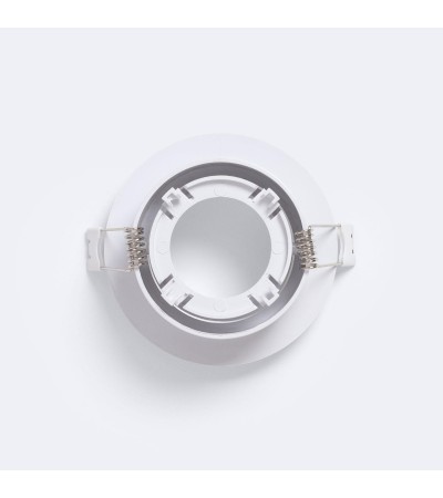 Collerette Downlight Ronde Blanche pour Ampoule LED GU10 / GU5.3 Coupe Ø 75 mm - 108912 - vue 5
