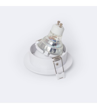Collerette Downlight Ronde Blanche pour Ampoule LED GU10 / GU5.3 Coupe Ø 75 mm - 108912 - vue 6