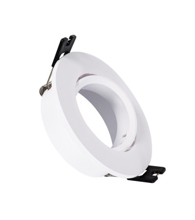 Collerette Downlight Ronde Orientable pour Ampoule LED GU10/GU5.3 Coupe Ø 75mm