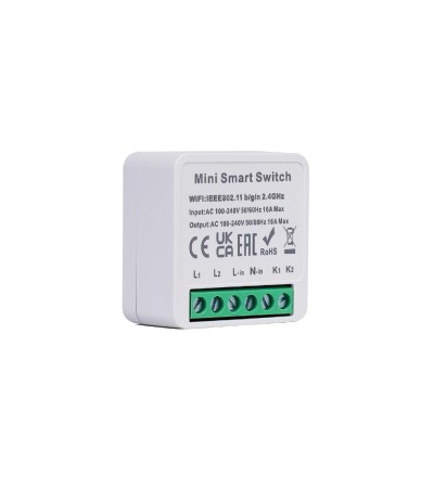Commutateur Wifi Mini Compatible avec Interrupteur Conventionnel 2 Canaux