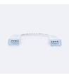 Connecteur Double avec Câble pour Ruban LED RGB 220V AC SMD IP65 - 109931 - vue 2