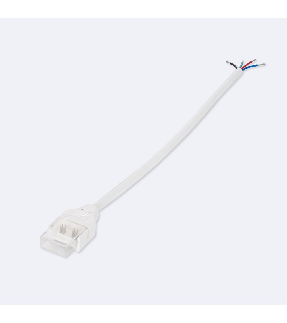 Connecteur Hippo avec Câble pour Ruban LED RGB 12/24/220V SMD Silicone Flex Largeur 12mm - 120751 - vue 1