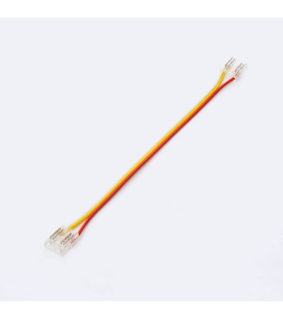 Connecteur HIPPO Double avec Câble pour Ruban LED CCT 12/24V DC COB & SMD2022 IP20 Largeur 10mm