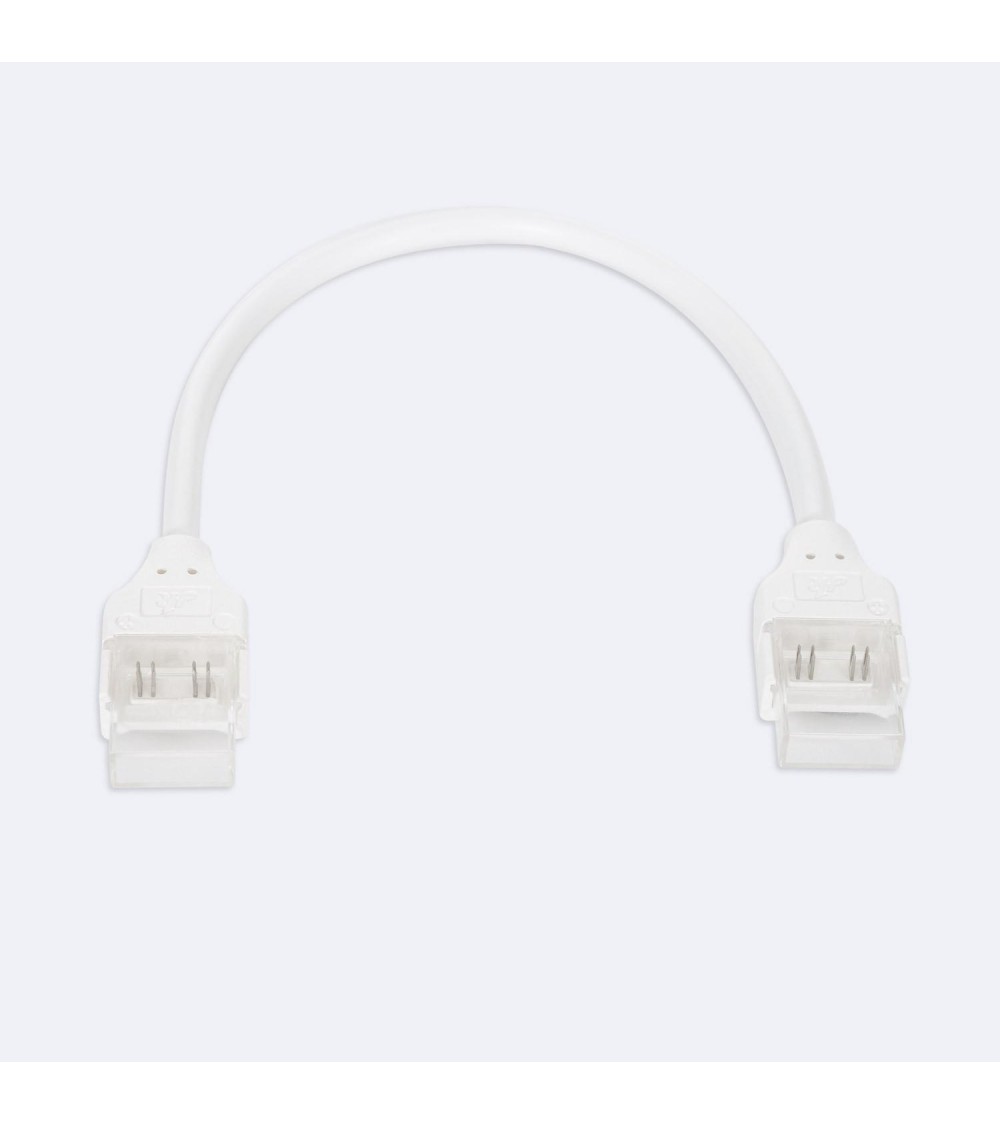 Connecteur Hippo Double avec Câble pour Ruban LED RGB 220V WCOB Silicone Flex Largeur 12mm - 120756 - vue 1