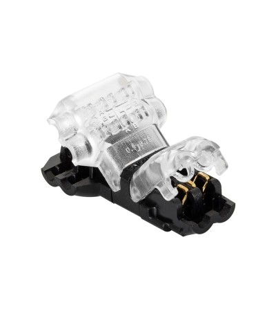 Connecteur Type T 2 Pôles pour Câble Non Dénudé de 0,5mm pour Ruban LED IP40 - 72607 - vue 3