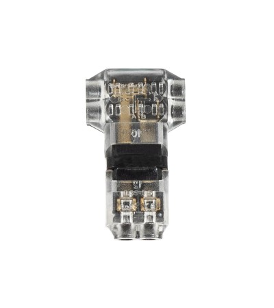 Connecteur Type T 2 Pôles pour Câble Non Dénudé de 0,5mm pour Ruban LED IP40 - 72607 - vue 5