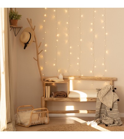 Rideau de Guirlande LED Extérieur avec Piles 1m Centauro - 76458 - vue 5