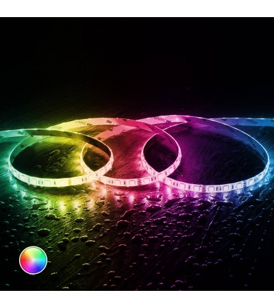 Ruban LED 12V RGB SMD 60 LED/m 5m 10W/m Largeur 12mm Coupe 5cm IP68 SILICONE FLEX - 107917 - vue 3