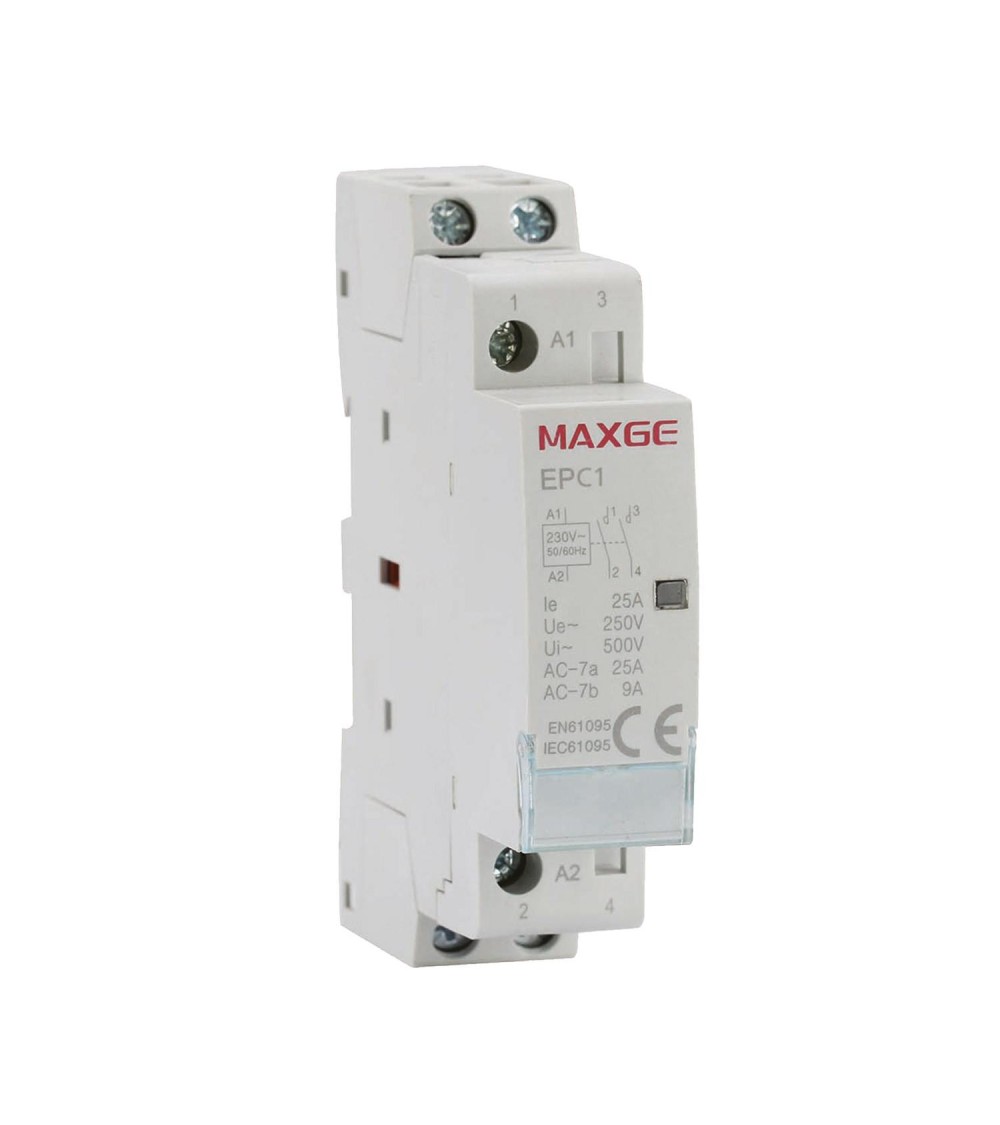 Contacteur MAXGE 2P-25A-230V AC - 67215 - vue 1