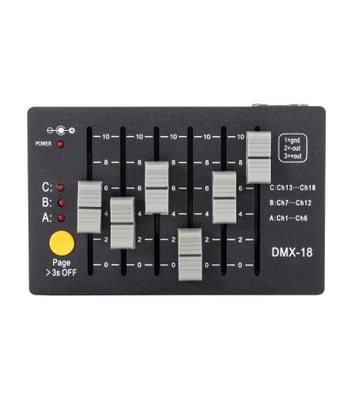 Contrôleur Console DMX512 18 Canaux Rechargeable - 74777 - vue 3