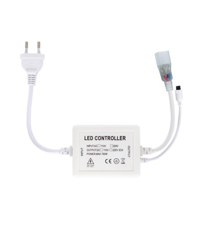 Contrôleur pour Ruban LED 220V AC 220LED/m CCT IP67 Largeur 15mm Coupe tous les 100cm avec télécommande IR 23 Touches…