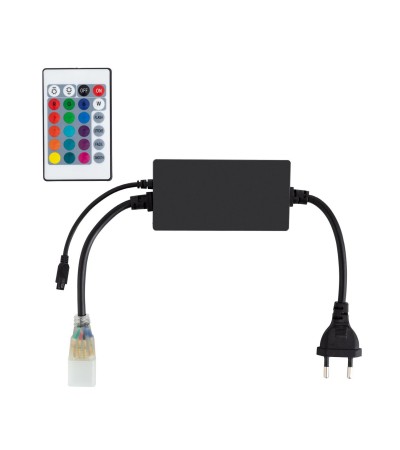 Contrôleur Rubans LED RGB 220V AC UltraPower Télécommande IR 24 Touches