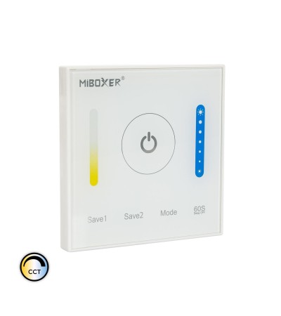 Controleur Variateur Mural Tactile LED CCT 12/24 V DC RF MiBoxer P2
