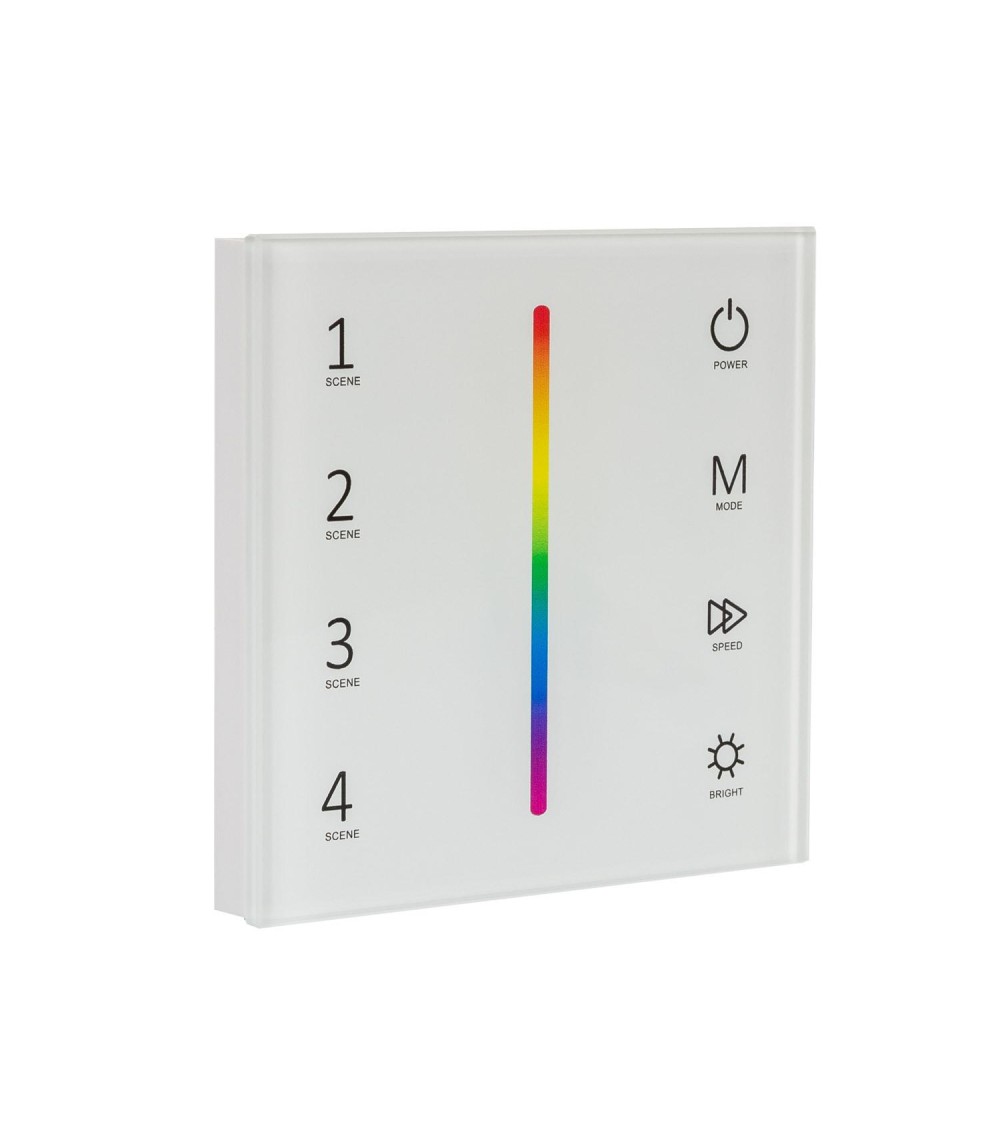 Contrôleur Ruban LED RGB 12-24 V Encastrable Tactile SKYDANCE T3-1 Compatible avec Télécommande RF - 71049 - vue 1