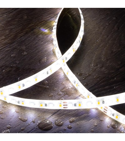 Ruban LED CCT 24V DC SMD2835 60LED/m 5m IP65 Largeur 10mm Coupe 5cm - 108175 - vue 11