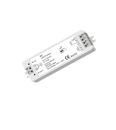 Contrôleur Ruban LED Monochrome 12-24V SKYDANCE V1 Compatible avec Bouton-Poussoir et Télécommande RF