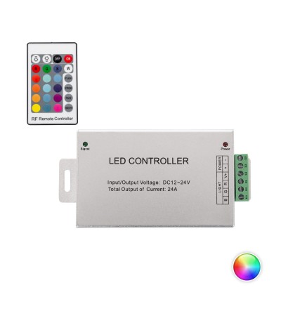 Contrôleur variateur ruban LED RGB 12/24V DC avec contrôle RF haute puissance