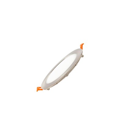 Dalle LED 12W Ronde Extra-Plate Cadre Coupe Ø 155 mm Argentée - 436 - vue 3