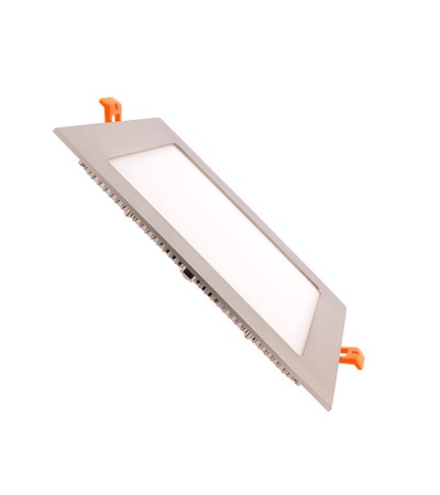 Dalle LED 15W Carrée Extra-Plate Coupe 180x180mm Argentée