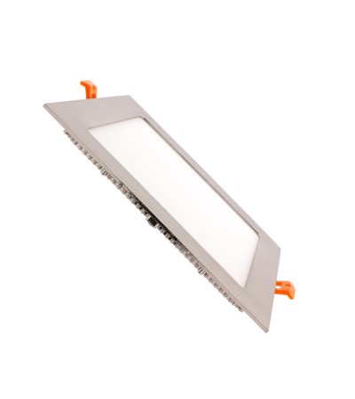 Dalle LED 18W Carrée Extra-Plate Coupe 205x205mm Argentée