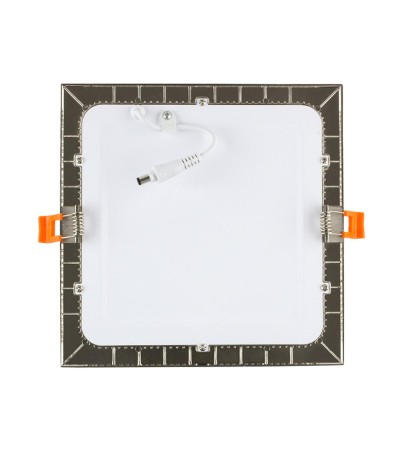 Dalle LED 18W Carrée Extra-Plate Coupe 205x205mm Argentée - 1196 - vue 5