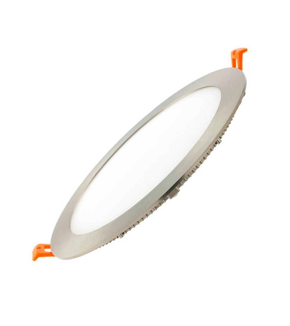 Dalle LED 18W Ronde Extra-Plate Coupe Ø 205 mm Argentée - 438 - vue 1