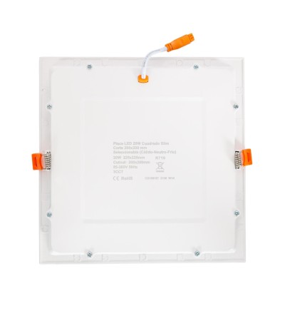 Dalle LED 20W Carrée CCT Sélectionnable Microprismatique LIFUD Coupe 200x200 mm - 79039 - vue 7