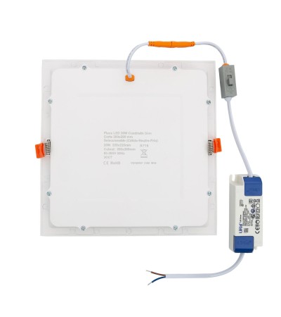 Dalle LED 20W Carrée CCT Sélectionnable Microprismatique LIFUD Coupe 200x200 mm - 79039 - vue 8