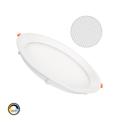 Dalle LED 20W Ronde CCT Sélectionnable Microprismatique LIFUD Coupe Ø 205 mm