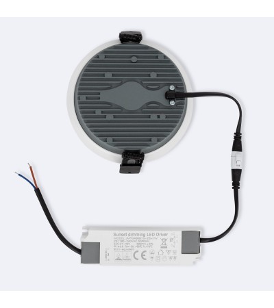 Dalle LED 24W Ronde Dimmable Dim To Warm Coupe à˜ 135 mm - 105417 - vue 4