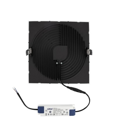 Dalle LED 30W Carrée High Lumen LIFUD Coupe Ø 200 mm - 79248 - vue 6