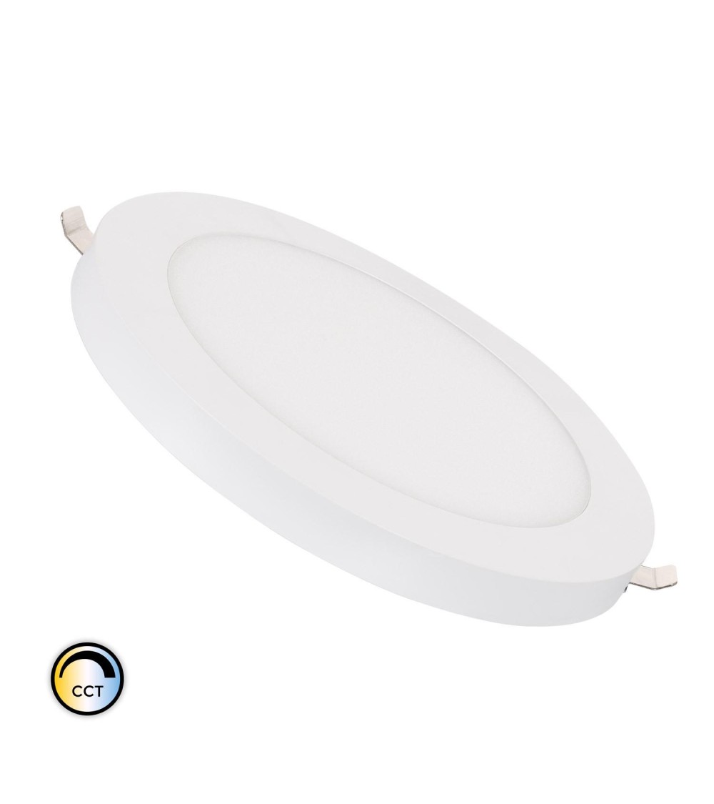 Dalle LED Ronde 18W Sélectionnable Slim Surface Coupe Ajustable à˜75-210 mm - 79326 - vue 1
