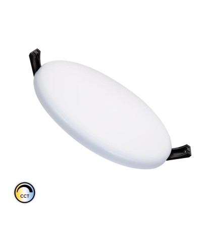 Dalle LED Ronde CCT Sélectionnable Slim Surface 12W Coupe à˜135mm IP54