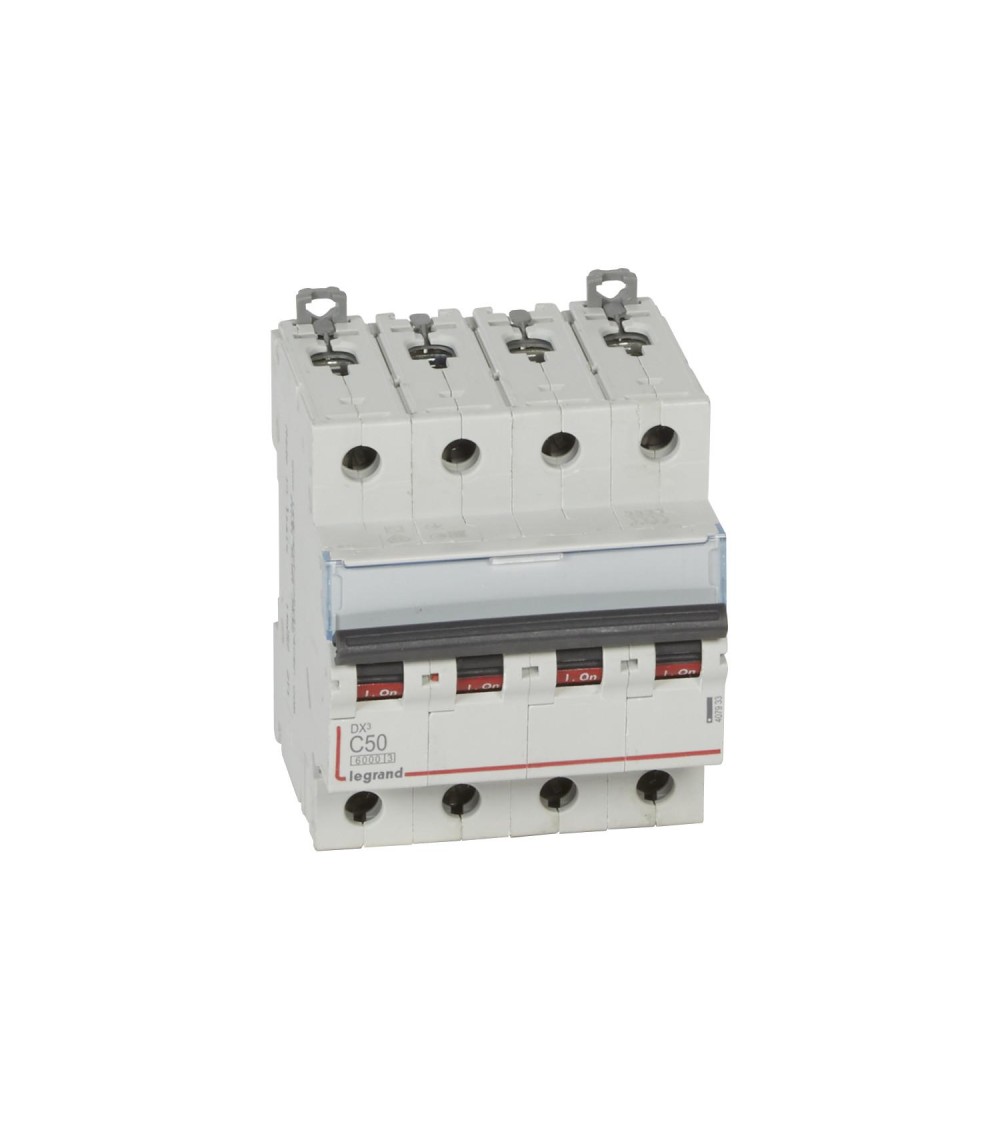 Disjoncteur Automatique DX³ Tertiaire 4P Courbe C 6/10kA 50A LEGRAND 407933 - 79796 - vue 1