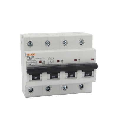 Disjoncteur Magnétothermique Industriel MAXGE 4P-10kA 80-125A Courbe C MAXGE Alpha +