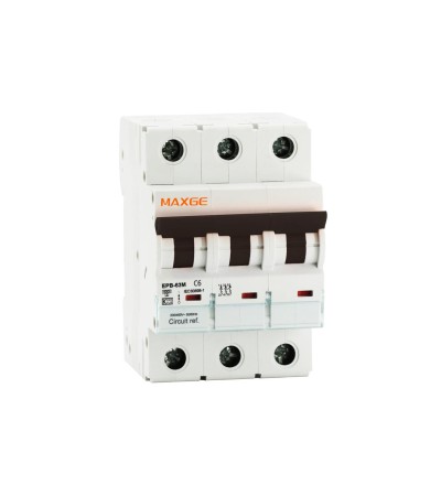 Disjoncteur Magnétothermique Industriel 3P 10-63 A 10 kA Courbe C MAXGE