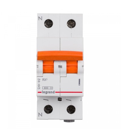 Disjoncteur Magnétothermique Résidenciel 1P+N 6kA 10-40A Courbe C RX³ LEGRAND 419925 - 78889 - vue 4