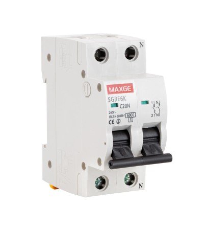 Disjoncteur Résidentiel 1P+N 10-40A 6kA Courbe C Tertiaire/Résidentiel MAXGE
