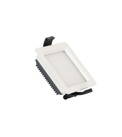 Downlight LED 10W Carré SAMSUNG Aero 130 lm/W Microprismatique LIFUD Coupe 85x85 mm