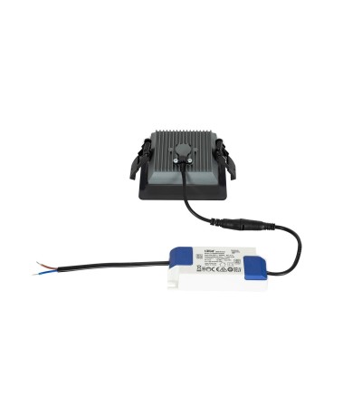 Downlight LED 10W Carré SAMSUNG Aero 130 lm/W Microprismatique LIFUD Coupe 85x85 mm Noir - 77454 - vue 7