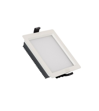 Downlight LED 15W Carré SAMSUNG Aero 130 lm/W Microprismatique LIFUD Coupe 135x135 mm