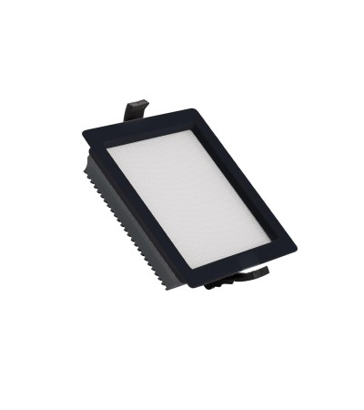 Downlight LED 15W Carré SAMSUNG Aero 130 lm/W Microprismatique LIFUD Coupe 135x135 mm Noir