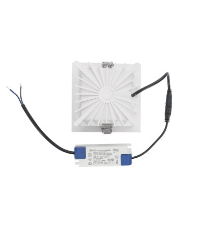 Downlight LED 20W Carrée Premium CRI90 LIFUD Coupe 125x125 mm - 98469 - vue 6