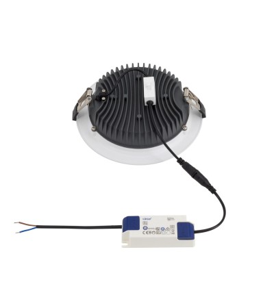 Downlight LED 20W Rond SAMSUNG Aero 130 lm/W Microprismatique LIFUD Coupe Ø 155 mm - 77839 - vue 6